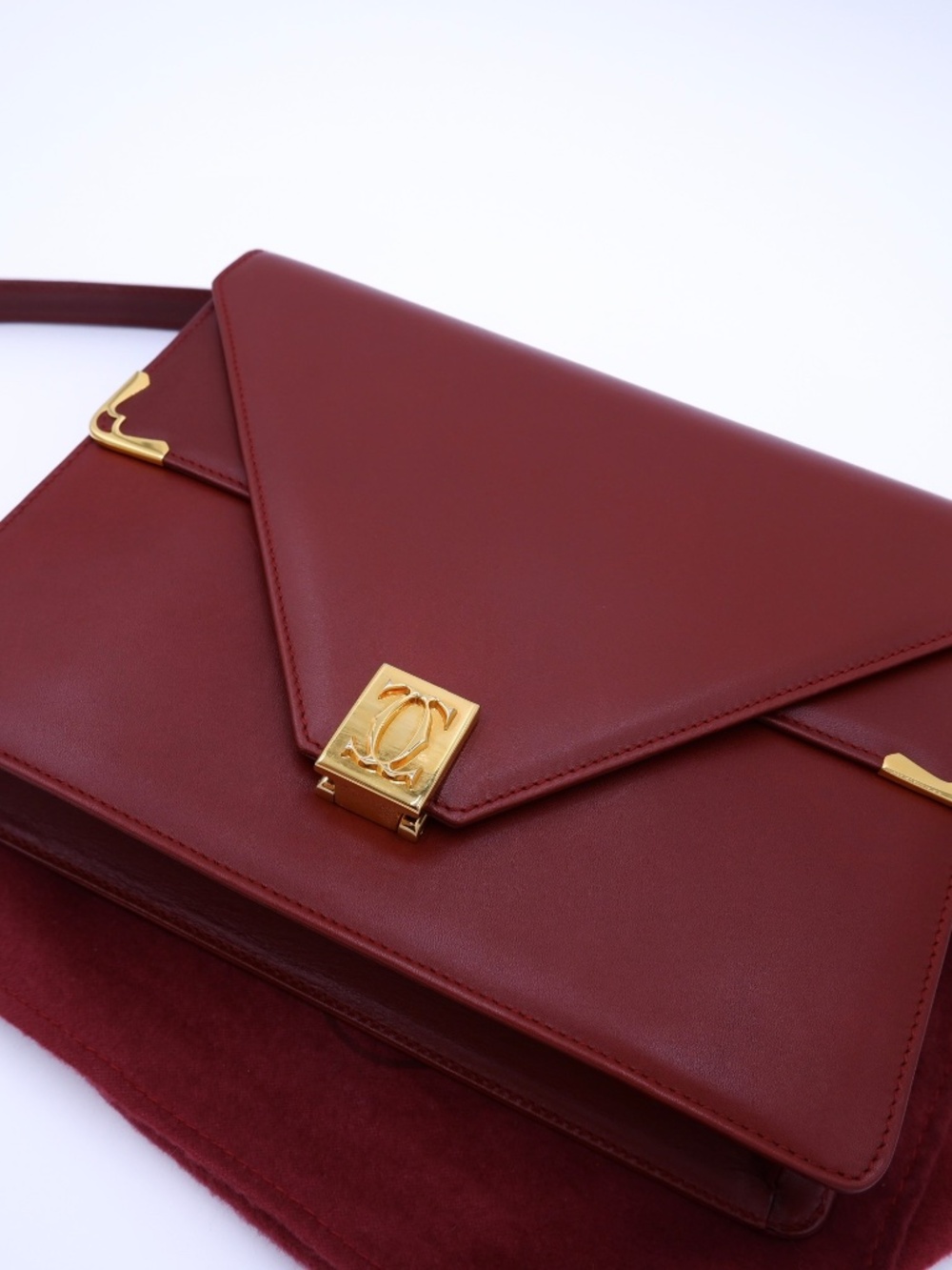 Vintage Must de Cartier Bordeaux Envelope — 1990s - Picture 5 of 15